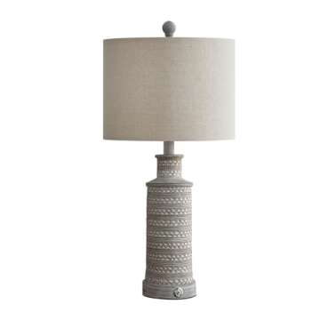 BOBOMOMO 3-Way Dimmable Touch Control Table Lamp Set of 2 with Dual USB Charging Ports for Bedroom Living Room Vintage Rustic Farmhouse Traditional Nightstand Bedside Lamps(Bulbs Included)