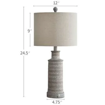 BOBOMOMO 3-Way Dimmable Touch Control Table Lamp Set of 2 with Dual USB Charging Ports for Bedroom Living Room Vintage Rustic Farmhouse Traditional Nightstand Bedside Lamps(Bulbs Included)