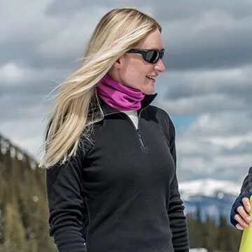 100% Merino Wool - Midweight Womens 1/4 Zip - Midlayer - True Red - X-Small