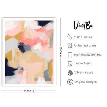 Abstract Landscape Wall Art - Antique Art Prints for Home Decor - Rustic Farm and Country Landscape ...