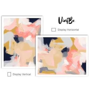 Abstract Landscape Wall Art - Antique Art Prints for Home Decor - Rustic Farm and Country Landscape Wall Decoration for Living Room, Dining Room - 11x14 inches, Ready to Frame (Morning Blossoms #1)