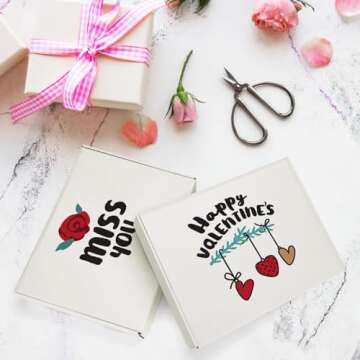 RLAVBL 13x10x3 Shipping Boxes Set of 25, White Corrugated Cardboard Box for Packing, Mailing, Business