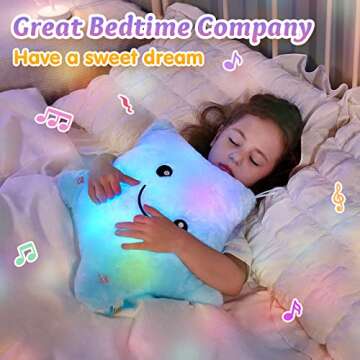 BSTAOFY 13‘’ Creative LED Musical Glow Twinkle Star Lullaby Light up Stuffed Animal Toys Soothe ...