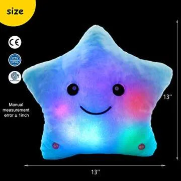 BSTAOFY 13‘’ Creative LED Musical Glow Twinkle Star Lullaby Light up Stuffed Animal Toys Soothe Kids Emotions Birthday Christmas for Toddlers Kids, Blue