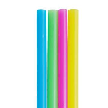 100 Extra Large Plastic Bubble Tea Smoothie Straws - Perfect for Thick Drinks!