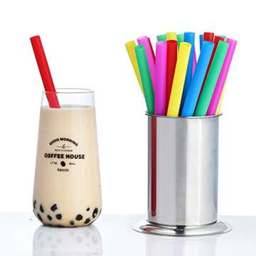 100 Extra Large Bubble Tea Smoothie Straws - Eco-Friendly