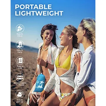 POPCHOSE Beach Blanket Sandproof Waterproof Extra Large