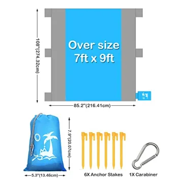 POPCHOSE Beach Blanket Sandproof Waterproof Extra Large