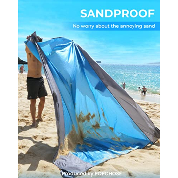 POPCHOSE Beach Blanket Sandproof Waterproof Extra Large