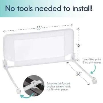 hiccapop Bed Rail for Secure Toddler Bed Transition