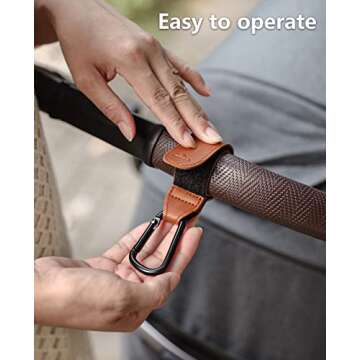 Premium Baby Stroller Hooks for Hands-Free Shopping Bags