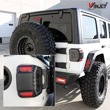 Winjet LED Sequential Tail Lights for Jeep Wrangler JL 2018-2025