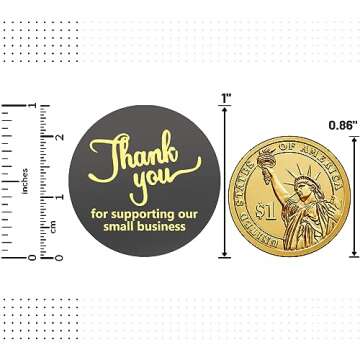 Mr. Pen Thank You Stickers | 500 Premium Packaging Stickers