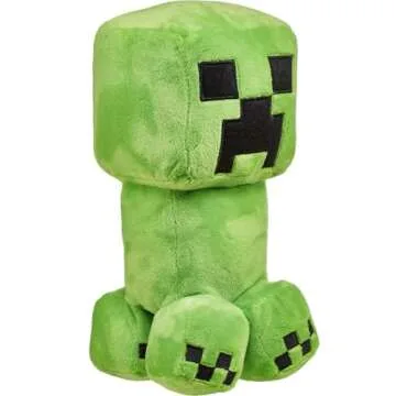 Mattel Minecraft Basic 8-inch Plush Creeper Stuffed Animal Figure, Soft Doll Inspired by Video Game Character