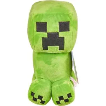 Mattel Minecraft Basic 8-inch Plush Creeper Stuffed Animal Figure, Soft Doll Inspired by Video Game Character