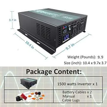 WZRELB 1500W Pure Sine Wave Inverter - Reliable Power