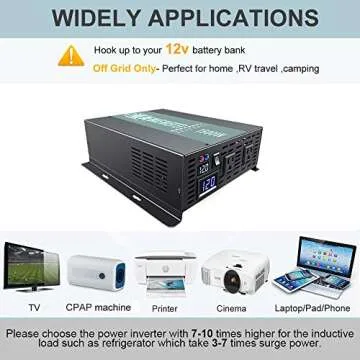 WZRELB 1500W Pure Sine Wave Inverter - Reliable Power