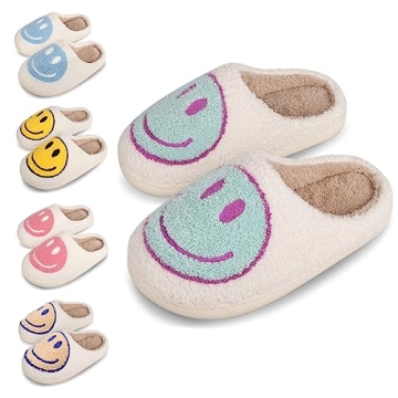 dubuto Smile Face Slippers: Cozy Plush Cuties for Kids
