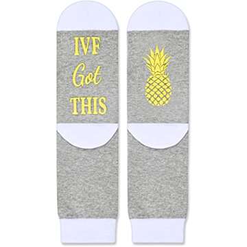 Zmart Ivf Gifts Fertility Infertility Gifts for Women, Ivf Socks Egg Socks Lucky Socks, Embryo Transfer Gifts Egg Retrieval Socks