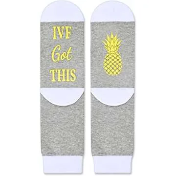 Zmart Ivf Gifts Fertility Infertility Gifts for Women, Ivf Socks Egg Socks Lucky Socks, Embryo Transfer Gifts Egg Retrieval Socks