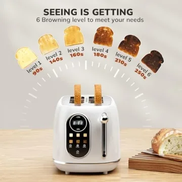 Keenstone Smart Touch Toaster with Retro Design and Functions