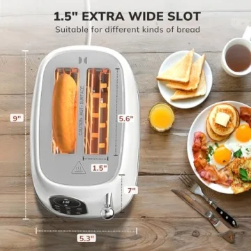 Keenstone Smart Touch Toaster with Retro Design and Functions