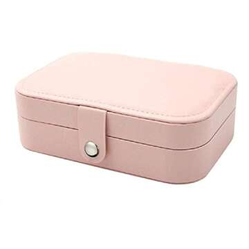 YONZONE Small Jewelry Box Travel Jewelry Organizer Mini Jewelry Storage Case for Women Girls Gift Fa...