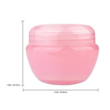 Beauticom 6 Pink Frosted Container Jars for Travel and Gifting