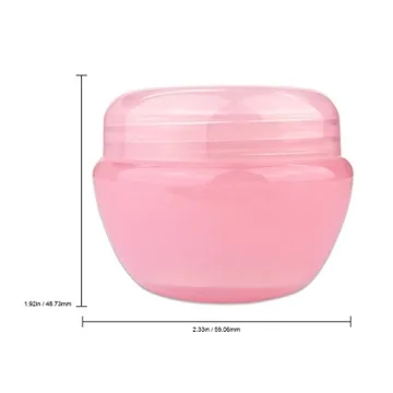 Beauticom 6 Pink Frosted Container Jars for Travel and Gifting