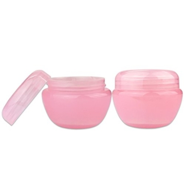 Beauticom 6 Pink Frosted Container Jars for Travel and Gifting