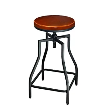 eHemco Adjustable Metal Barstools - Rustic Style, Set of 3