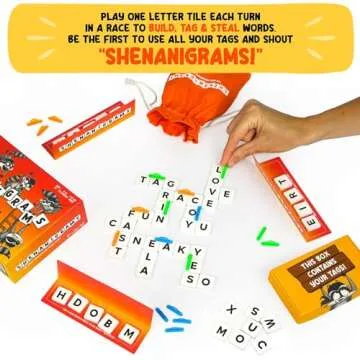 Shenanigrams! – The Mega-Mischievous Word Game! A Super Fun & Fast Family Party Game for Kids, Teens & Adults - Great for Travel, Couples & Family Board Games Night