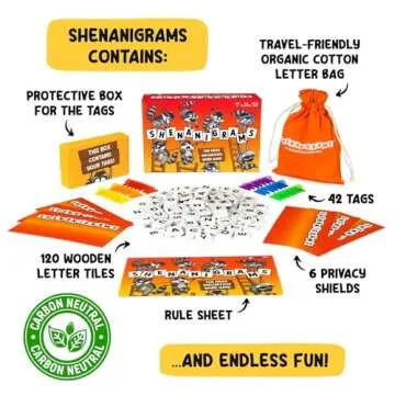 Shenanigrams! – The Mega-Mischievous Word Game! A Super Fun & Fast Family Party Game for Kids, Teens & Adults - Great for Travel, Couples & Family Board Games Night