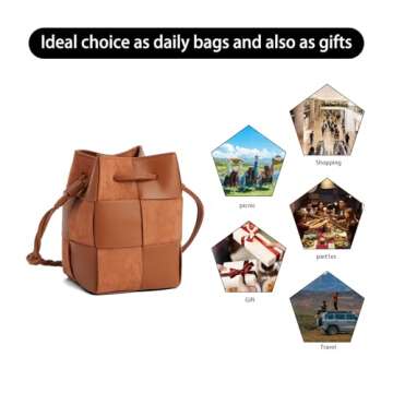 Women Drawstring Bucket Tote Bag - Chic & Versatile