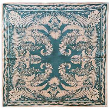 FONYVE 100% Mulberry Silk Scarfs for Women - Lightweight Square Satin Head For Hair for Sleeping 21" x 21", Small