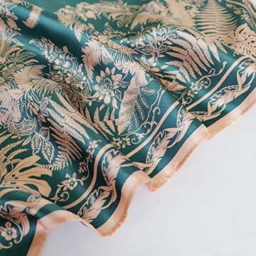 FONYVE 100% Mulberry Silk Scarfs for Women - Lightweight Square Satin Head For Hair for Sleeping 21" x 21", Small