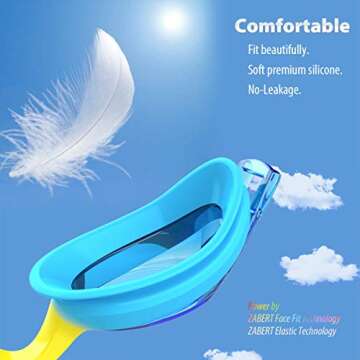 ZABERT K20 Kids Swimming Goggles - 3 Pack - Anti-Fog & Leak-Proof