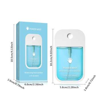 NLIEOPDA Power Mist Hand Sanitizer Spray, Spray Power Mist Hydrating Sanitizer Spray Travel Size, Portable Pocket Hand Sanitizer Multi-Flavor Cleanses Your Hands (Blue & Purple)