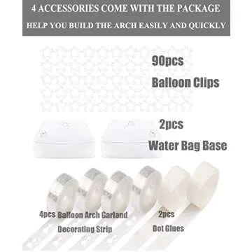 LANGXUN 7.8Ft Metal Gold Balloon Arch Kit, Semi-Circular Balloon Arch Stand with Water Bases for Wedding Bridal Baby Shower Birthday Party Supplies Decorations