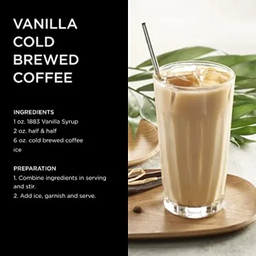 1883 Vanilla Syrup for Delicious Hot & Iced Beverages