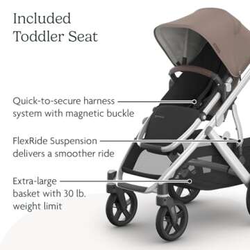 UPPAbaby Vista V3 Stroller - Premium Full-Size Family Stroller