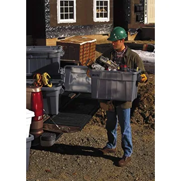 Durable Rubbermaid BRUTE Tote for Camping and Storage