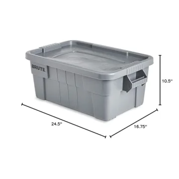 Durable Rubbermaid BRUTE Tote for Camping and Storage
