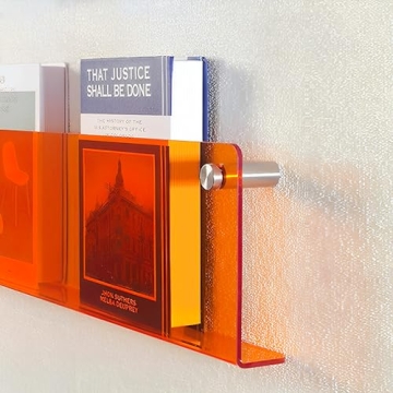 Stylish 2-Pack Acrylic Magazine Holder - 17" Wall Storage