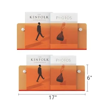 Stylish 2-Pack Acrylic Magazine Holder for Any Space