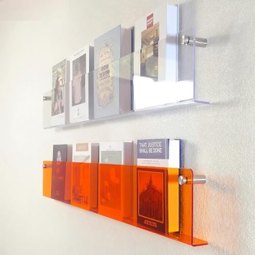 Stylish 2-Pack Acrylic Magazine Holder for Any Space