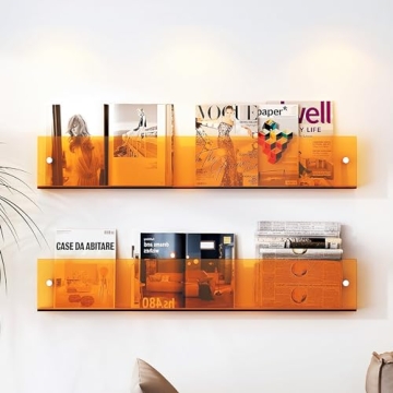 Stylish 2-Pack Acrylic Magazine Holder for Any Space
