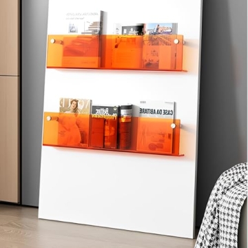 Stylish 2-Pack Acrylic Magazine Holder for Any Space
