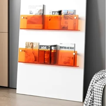 Stylish 2-Pack Acrylic Magazine Holder for Any Space