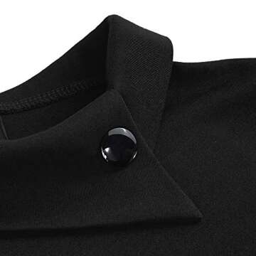 HOMEYEE Women's Retro Pleated Bodycon Work Office Pencil Dresses B574